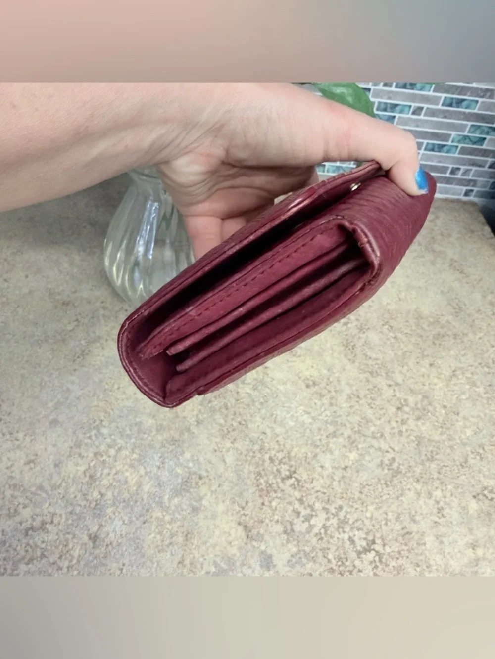 Tory Burch burgundy wallet